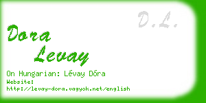 dora levay business card